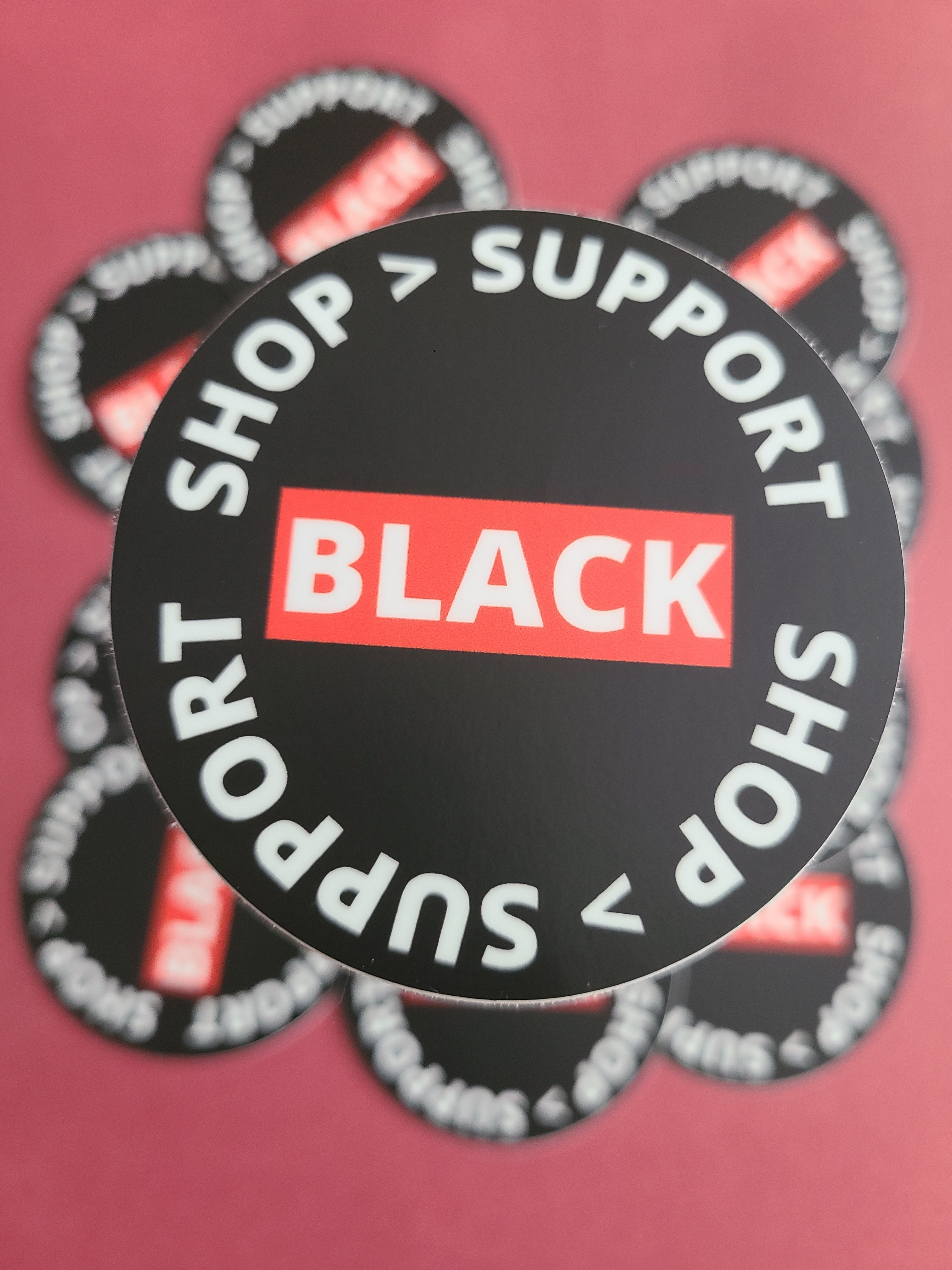 Shop > Support Black Sticker