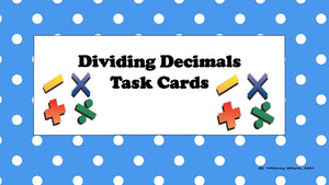 Dividing Decimals Task Cards ( Words Problems)